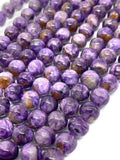 12mm Charoite Smooth Round Beads - 40 cm Length - AAA Quality - Gemstone Beads - Wholesale Price - Charoite Beads Origin Russia