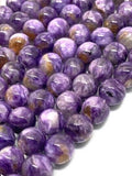 12mm Charoite Smooth Round Beads - 40 cm Length - AAA Quality - Gemstone Beads - Wholesale Price - Charoite Beads Origin Russia