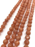 AAA Quality 8MM Sunstone Round Beads 15.5" Strand, Top Grade sunstone Round shape. natural sunstone