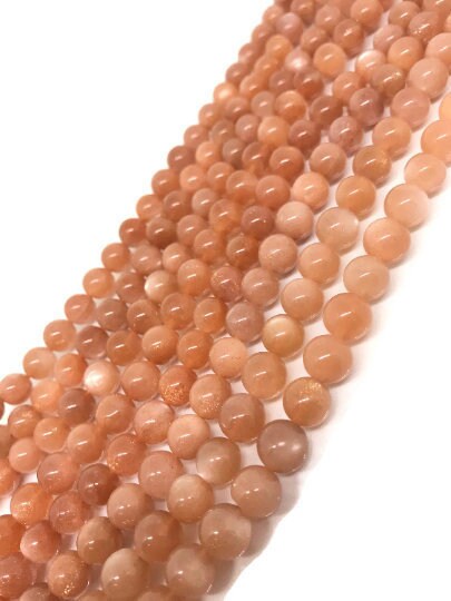 Sunstone Round Beads 6 mm AAAA Quality 40 cm Strand, Top Grade sunstone Round shape. natural sunstone with many