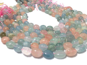 AAA Quality Aquamarine Nugget Beads 14x15 to 15x18mm Size, Length 40 cm- Free Form Aquamarine & Morganite Beads