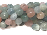 AAA Quality Aquamarine Nugget Beads 14x15 to 15x18mm Size, Length 40 cm- Free Form Aquamarine & Morganite Beads