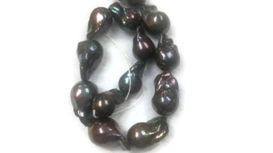 Fresh Water cultured Peacock Color Pearl Baroque shape , AAA Grade Pearl -Top Quality Size Approx 10X20MM