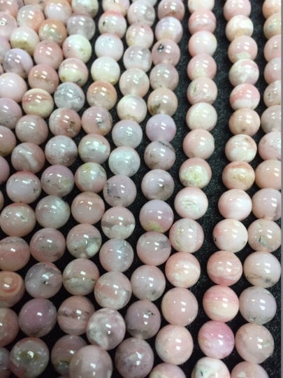 8mm Natural Pink Opal Smooth Round Beads, Top Quality , perfect Round beads