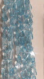 Blue Topaz Faceted Nugget shape, good quality nugget,  Approx 8x10 ,length 16". topaz faceted irregular shape.