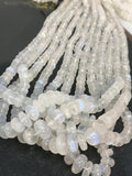 Rainbow (2 Strand Pack) Moonstone Smooth Roundel, graduated strand Beads size 5-8 MM AAA quality and length 18