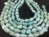 Larimar Nugget beads Size 12x16 to 12x18 mm, Length 40 cm Larimar Good Quality beads - Larimar Tumble Beads