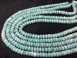 Larimar  Roundel Beads 8 mm AAA Quality Length 40 cm Larimar Good Quality beads - Larimar Rondelle Beads