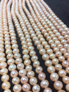 Freshwater Pearl Potato shape beads -Pink color , 9mm size -Good Quality 40cm Length