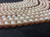 Freshwater Pearl Potato shape beads -Pink color , 9mm size -Good Quality 40cm Length