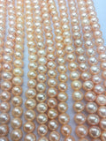 Freshwater Pearl Potato shape beads -Pink color , 9mm size -Good Quality 40cm Length