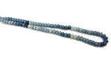 Peruvian Blue Opal Rondelle 8mm  , Blue Opal Shaded Beads, Length 17"- Blue Opal Beads