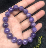 Charoite Bracelet 12 mm - AAA Quality - Gemstone Beads - weight 30 gm- length 7.5 Inch Origin Russia- Charoite Jewelry