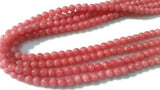 5-5.5MM Rhodochrosite  Round Beads, Top Quality beads, 5A Grade, Rare available , Limited strands.Length 16" Rhodochrosite Necklace