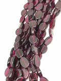 Garnet Smooth Flat Oval Shape 5X7MM , Natural Good Quality Garnet Beads , Indian garnet beads .