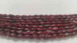 Garnet smooth dholki shape 4X7M , Natural Good Quality Garnet Beads , Indian garnet beads .