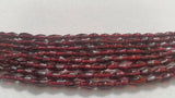Garnet smooth dholki shape 4X7M , Natural Good Quality Garnet Beads , Indian garnet beads .