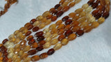 Hessonite Faceted Oval Shape graduated, Size of beads 8X12MM