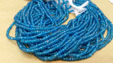 Neon Apatite faceted Rondelle 3 - 3.5mm AAA grade, top quality, Blue Apatite faceted