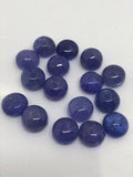 8MM Tanzanite smooth Round Cabs , Natural Tanzanite . gemstone cabochon Pack of (2 pc)