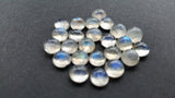 10MM Moonstone Cabs, Blue Moonstone , Rainbow Moonstone top Quality Pack of 5 Pc. blue fire moonstone, origin India