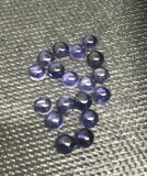 4MM Iolite smooth round cabs, natural gemstone cabochon . loose stone cabs (pack of 8 Pc )