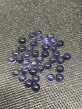 8MM Iolite smooth round cabs, natural gemstone cabochon . loose stone cabs (pack of 2 Pc ) AAA Quality