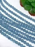 Aquamarine 6M Round Beads, Perfect Round Beads 5A Quality- Wholesale Price- Length 40 cm- Blue Aquamarine Beads