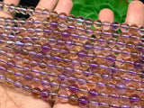 Ametrine 8M round beads AAAA Quality , Ametrine Round Beads, 40cm strand- Gemstone Round Beads- Ametrine