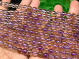 Ametrine round beads 6mm AAA Quality , Ametrine Round Beads, 40cm strand- Gemstone Round Beads- Ametrine