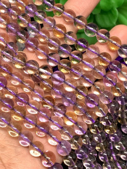 10MM Ametrine round beads AAA Quality , Ametrine Round Beads, 40cm strand- Gemstone Round Beads- Ametrine