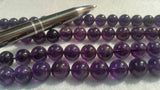 8MM Amethyst Round Beads , Length 40cm, Natural Amethyst Round .AAA Quality origin Africa