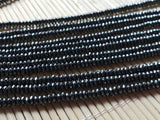 2 Strand Pack, Hematite Faceted Roundel, 3mm size, AAA Quality ,Natural hematite beads