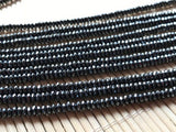 2 Strand Pack, Hematite Faceted Roundel, 3mm size, AAA Quality ,Natural hematite beads