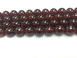 1/2 half strand Hessonite Garnet Round Beads 10 mm size - Top Quality Beads- Length 20 cm