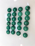 8MM Malachite Smooth Round Cabs, Top Quality Cabochon Pack of 6 Pc