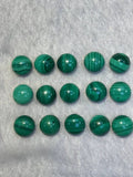 8MM Malachite Smooth Round Cabs, Top Quality Cabochon Pack of 6 Pc