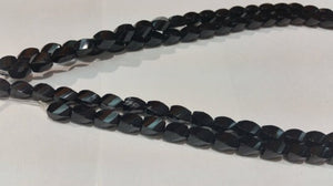 Black Onyx faceted Fancy Shape , size 5X8 M , length is 16 Inc , Natural Black Onyx shape