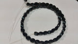 Black Onyx faceted Fancy Shape , size 5X8 M , length is 16 Inc , Natural Black Onyx shape