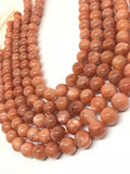 AAA 10MM Sunstone Round Beads 15.5" Strand, Top Grade sunstone Round shape. natural sunstone