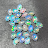 Ethiopian Opal Cabs 5x7 mm size Pack of 4 Pieces -Code #05 AAAAA Quality (5A Grade) Opal Cabochon - Ethiopian Opal Oval Cabochon