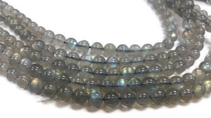 8mm Size- Labradorite Round beads, Perfect round , top quality with blue and yellow Fire 15.5" , origin Madagascar