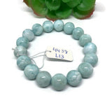 Larimar Bracelet 12M size Code# L13 Natural Super Quality Origin Dominican Republic Larimar Round bracelet Length 7.5 Inch Strech Cord .