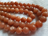 10MM Peach Moonstone Round shape, Length 15.5 inch Good Quality Moonstone