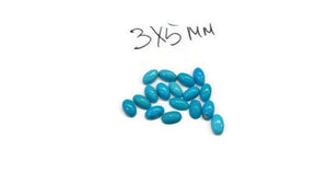 Turquoise 3X5 MM Natural Sleeping Beauty Turquoise Cabs , Pack of 8 Pcs Quality AAA+ , American Turquoise cabochon