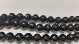 8mm Black Spinel Round Faceted ,Natural spinel and Good quality gemstone- length 13 Inch