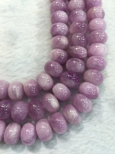 1/2 strand 16mm Natural Kunzite Roundel Beads, AAA Quality, Length 20cm -Natural Kunzite Beads-Purple Color origin brazil