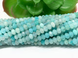 Amazonite 4.5M faceted Roundel , AAA Gems Quality Strand, 15 Inch Strand, Wholesale Price , natural gemstone