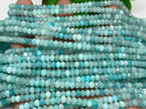 Amazonite 4.5M faceted Roundel , AAA Gems Quality Strand, 15 Inch Strand, Wholesale Price , natural gemstone