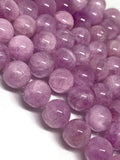 10 MM Kunzite Round Beads, Length 20cm AAA Quality -Natural Kunzite Beads-Purple Color origin brazil